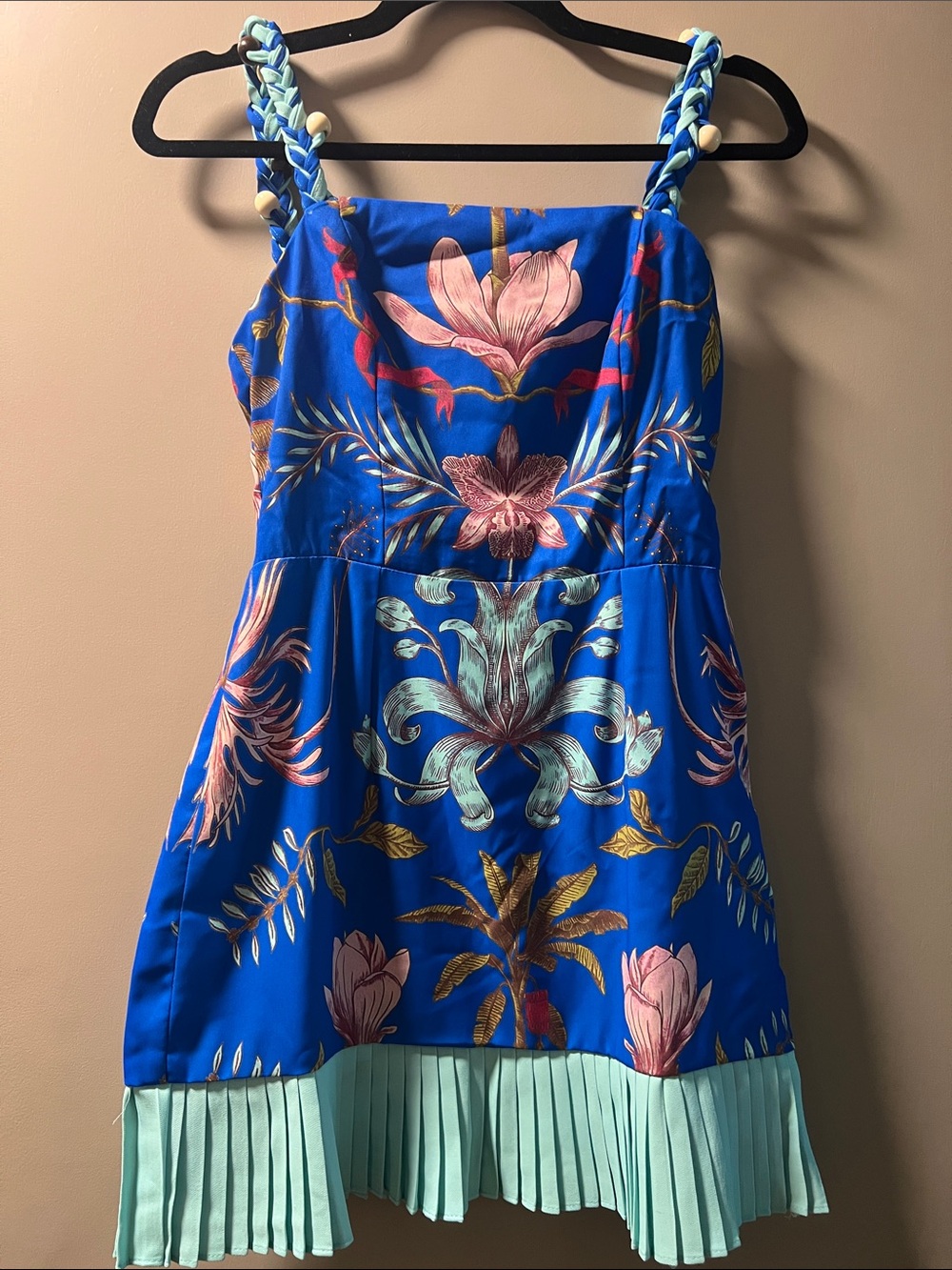 Chicways Floral Pleated-Hem Sundress, size small